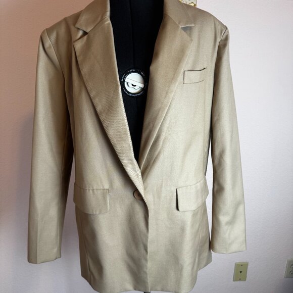 NWT Lioness Welcome to the Jungle Oversized Beige Blazer XS - Picture 4 of 7